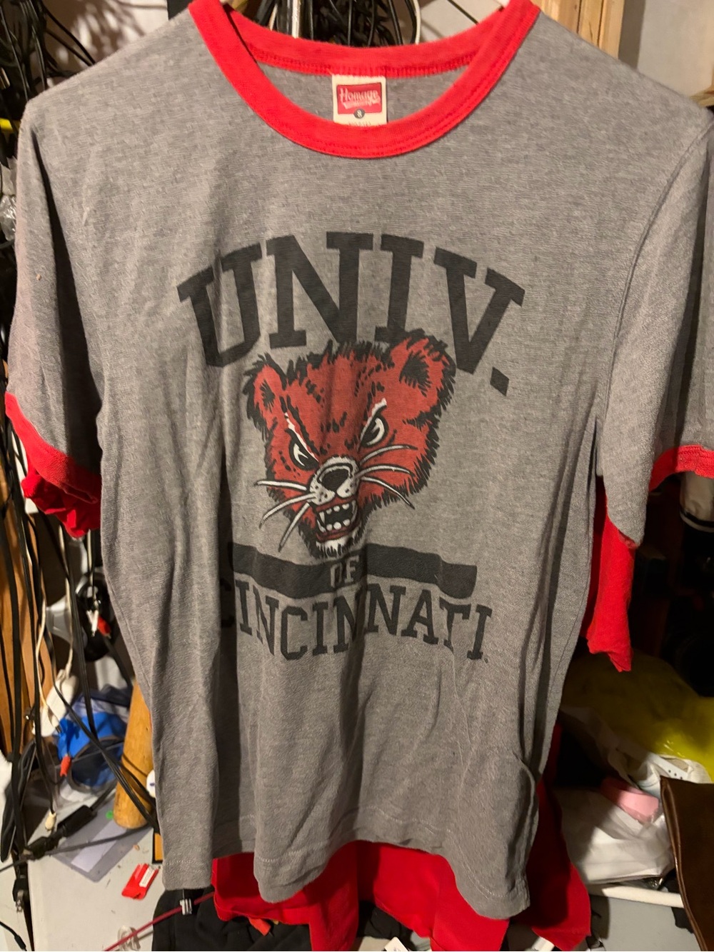 Homage boutique designer brand university of Cincinnati college ncaa shirt small